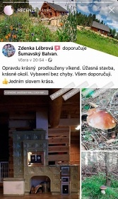 Srub Šumavský Balvan - Strážný - NP Šumava